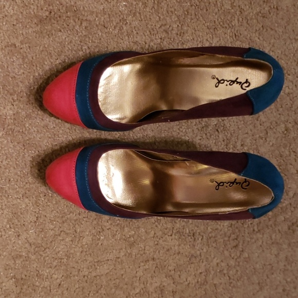 Platform front high heeled shoes - Picture 4 of 5